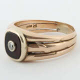 Onyxring mit Diamant Roségold 585 - photo 2