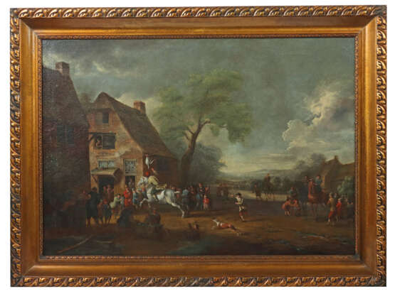 Demarne, Jean-Louis Brüssel 1744 - 1829 Paris, Landschaftsmaler und Radierer, bekannt für seine Hafen- und Marktszenen sowie Landschaften mit Tierstaffage - Foto 2