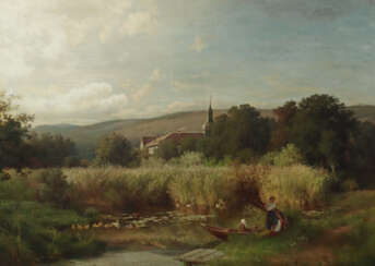 Post, Eduard Caspar Hagen 1827 - 1882 ebenda, deutscher Landschaftsmaler
