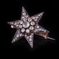 Брошь «Звезда» с бриллиантами и алмазами