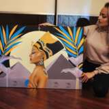 The Queen of Egypt Acrylic on canvas 100.5 by 81.5 cm. Аэрограф Модернизм realism Россия 2022 г. - фото 2