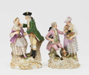 Zwei Allegorien ''Der Geruch'' und ''Das Gefühl'' - Meissen