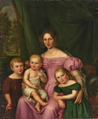 Carl Rothe, zugeschrieben - Herzogin Helene von Württemberg mit drei ihrer Kinder