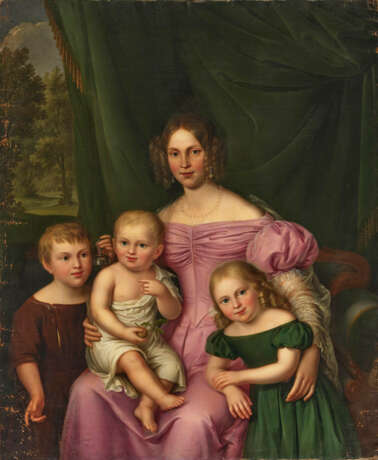 Carl Rothe, zugeschrieben - Herzogin Helene von Württemberg mit drei ihrer Kinder - фото 1