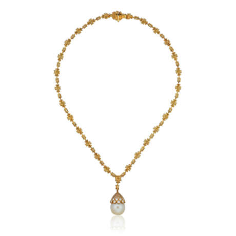 HARRY WINSTON CULTURED PEARL AND DIAMOND NECKLACE - photo 3