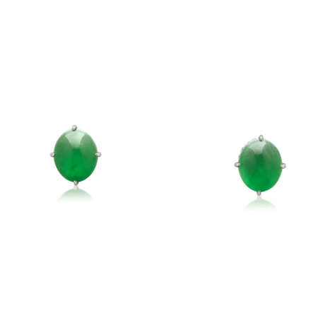 SET OF JADEITE AND DIAMOND RING AND EARRINGS - Foto 5