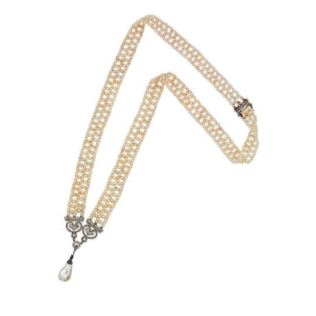 PEARL AND DIAMOND NECKLACE - photo 2