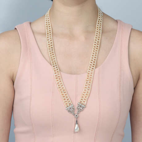 PEARL AND DIAMOND NECKLACE - photo 4
