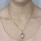 GROUP OF DIAMOND AND PEARL NECKLACES - photo 9
