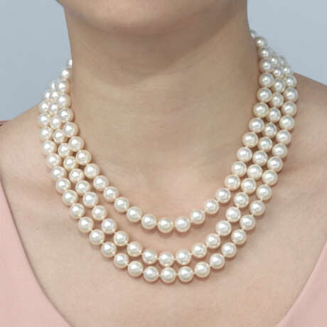 TWO CULTURED PEARL NECKLACE - фото 7