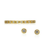 DIAMOND AND GOLD BRACELET AND EARRING SET - photo 1