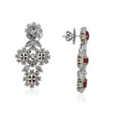 RUBY AND DIAMOND EARRINGS - Foto 2