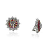 DIAMOND AND RUBY EARRINGS - Foto 2