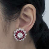 DIAMOND AND RUBY EARRINGS - Foto 3