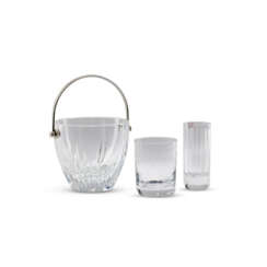 A BACCARAT 'MASSENA' ICE BUCKET AND TWO GLASSWARES