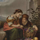 Porzellanbild - Nymphenburg, 2. Hälfte 19. Jh. ''Die kleine Obsthändlerin'' nach einem Gemälde von Bartolomé E. Murillo. - Foto 1