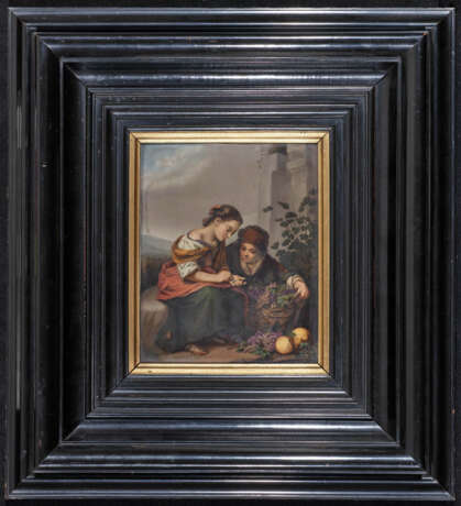 Porzellanbild - Nymphenburg, 2. Hälfte 19. Jh. ''Die kleine Obsthändlerin'' nach einem Gemälde von Bartolomé E. Murillo. - фото 2