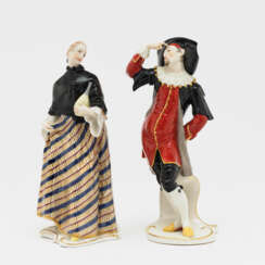 Donna Martina und Dottore aus der ''Commedia dell'Arte - Nymphenburg