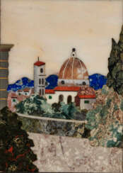 Blick auf die Kuppel des Florentiner Doms - Italien, 1. Hälfte 19. Jh.