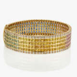 Armband mit regenbogenfarbenen Saphiren und Diamanten - фото 2