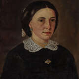 Bayern um 1830/40 - Bildnis einer jungen Frau mit Riegelhaube - photo 1