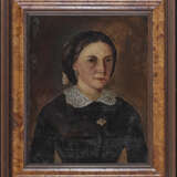 Bayern um 1830/40 - Bildnis einer jungen Frau mit Riegelhaube - photo 2