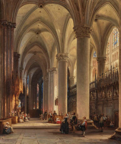 Jules Victor Genisson - Im Inneren einer gotischen Kathedrale - фото 1