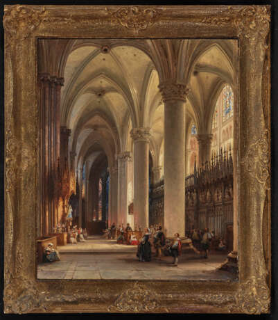 Jules Victor Genisson - Im Inneren einer gotischen Kathedrale - Foto 2