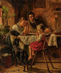 Adolf Eberle - Familie beim Tischgebet