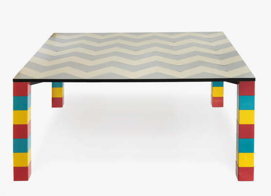 Tisch, - wohl Ettore Sottsass, Ausführung Alchimia, Italien 1980er Jahre - Foto 1