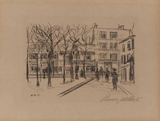 Maurice Utrillo - La Place du Tertre, Montmartre. 1919 - Foto 1