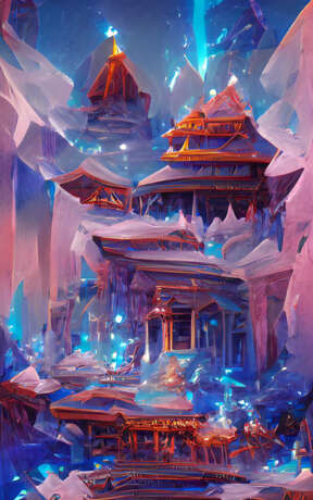 Next World Temple Set of 11 pcs. Искусственный Интеллект Нейрографика Provenance Fantasy Georgia 2022 - photo 2