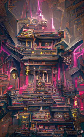 Next World Temple Set aus 11 Stk. Искусственный Интеллект Нейрографика Provenance Fantasy Georgia 2022 - Foto 3