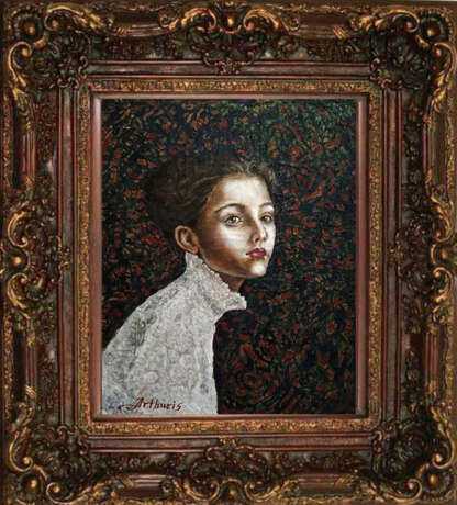 Gemälde „Портрет молодой девушки  / ПРОДАНО“, Leinwand, Ölfarbe, Armenien, 2022 - Foto 1