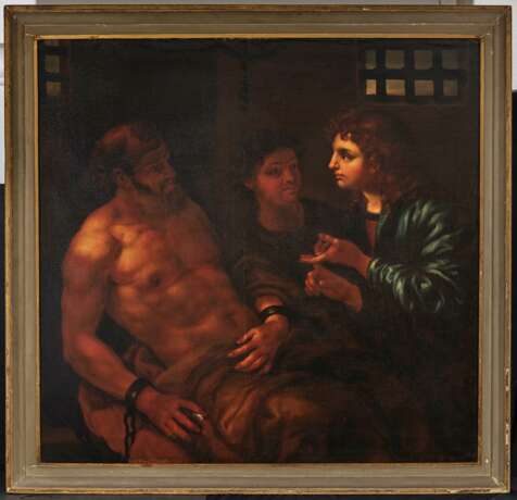 Johann Carl Loth, gen. Carlotto, Nachfolge - Josef im Gefängnis, die Träume seiner Mitgefangenen deutend (Genesis 40, 9-19). - фото 2