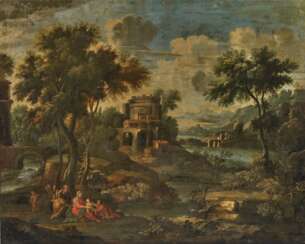 Pieter Rijsbraeck (Rysbraeck), zugeschrieben - Landschaft mit Hl. Familie auf der Flucht nach Ägypten