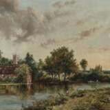 Frederick William Watts, zugeschrieben - Englische Uferlandschaft - Foto 1