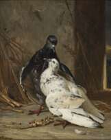 Philippe Rousseau - Zwei Turteltauben