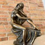 Statuette “Young woman .”, полистоун покрытый бронзой, Molding, Romanticism, Скульптура малой формы, Italy, 2005 - photo 1