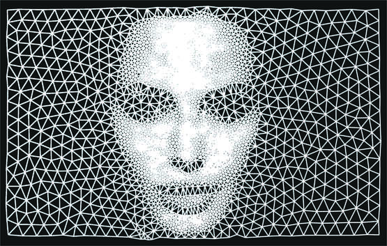Лицо из тени печать digital art Абстракционизм абстрактная картина Россия 2022 г. - фото 1
