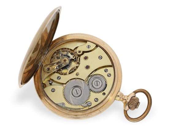 Attraktive Taschenuhr, Goldsavonnette, Schweiz um 1910 - фото 2