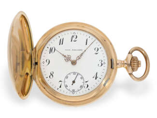 Taschenuhr: rotgoldene Savonnette "Union Horlogere", ca.1900
