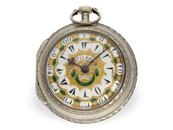 Taschenuhr: attraktive, große Taschenuhr für den osmanischen Markt mit Gold/Emaillezifferblatt, Julien Le Roy Paris, ca.1770 - фото 1