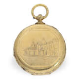 Prächtige Liverpooler 18K Goldsavonnette mit außergewöhnlicher Gehäusegravur, Robert Roskell Liverpool No.44152, ca.1840 - photo 2