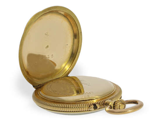 Taschenuhr/Anhängeuhr: feine Gold/Emaille-Damenuhr, um 1920, Le Coultre/signiert Hedin Limoges No. 3615 - фото 6