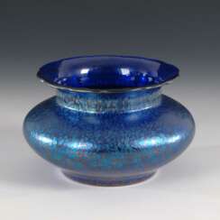 Jugendstil-Vase "cobalt Papillon", Lötz