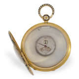 Taschenuhr: extrem seltene Gold/Emaille-Taschenuhr mit springender Stunde und Zentralsekunde, für den chinesischen Markt, ca.1820 - фото 5