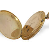 Taschenuhr: extrem seltene Gold/Emaille-Taschenuhr mit springender Stunde und Zentralsekunde, für den chinesischen Markt, ca.1820 - photo 8