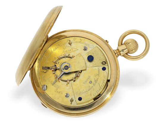Taschenuhr: englische Präzisionstaschenuhr hochfeiner Qualität, königlicher Chronometermacher Dent London No.43245, Hallmarks 1886 - Foto 3