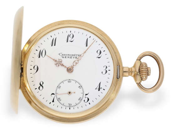 Hochfeine Goldsavonnette mit Chronometerhemmung, Taschenuhr "Chronometre Geneve", ca.1900 - photo 1
